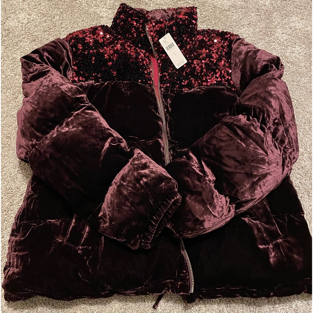 Velvet and sequin coat from Anthropologie